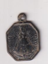 Virgen de Guadalupe.(S. M. D. G.) Medalla (AE 23 mms.) R/ SAn Jerónimo. Siglo XVII-XVIII
