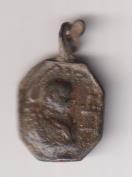 Santa Bárbara. Medalla (AE 18 mms.) R/San José. Siglo XVII-XVIII