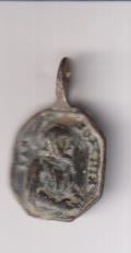 San Joaquín. Medalla (AE 20 mms.) R/ Santa y virgen maría. Siglo XVII-XVII