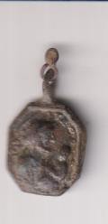 Santa Bárbara. Medalla (AE 18 mms.) R/San José. Siglo XVII-XVIII