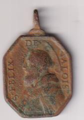 San Felix de Valois. medalla (AE 30 mms.) R/ Jesús nazareno. Siglo XVII-XVIII