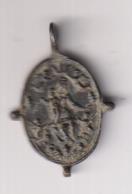 Virgen con el Niño, coronada por Ángeles. medalla (AE 20) R/ S. Carlos Borromeo. Siglo XVII-XVIII