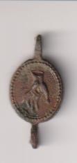 Mano. Medalla de Rosario Servita. (AE 17 mms) R/ Dolorosa. Siglo XVIII. MUY RARA