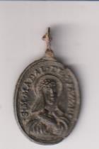Santa María magdalena de Pazzi. Medalla (AE 23.) R/S. pedro de Alcántara. Siglo XVII. RARA