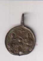 SAgrada Familia, Medalla (AE 17 mms.) R/ San josé. Siglo XVII-XVIII