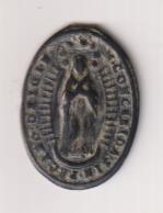 Inmaculada. Ley. Latín. Medalla (AE 25 mms.I R/ Cáliz entre ángeles, Exer: Roma. Siglo XVIII