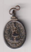 Virgen de Guadalupe (S. M. D. G.) Medalla (AE 20 mms.) R/ San Gerónimo. Siglo XVII-XVIII