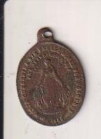 Inmaculada. 1830. Medalla Española. (AE 21 mms.) R/ Escudo de la Vigen