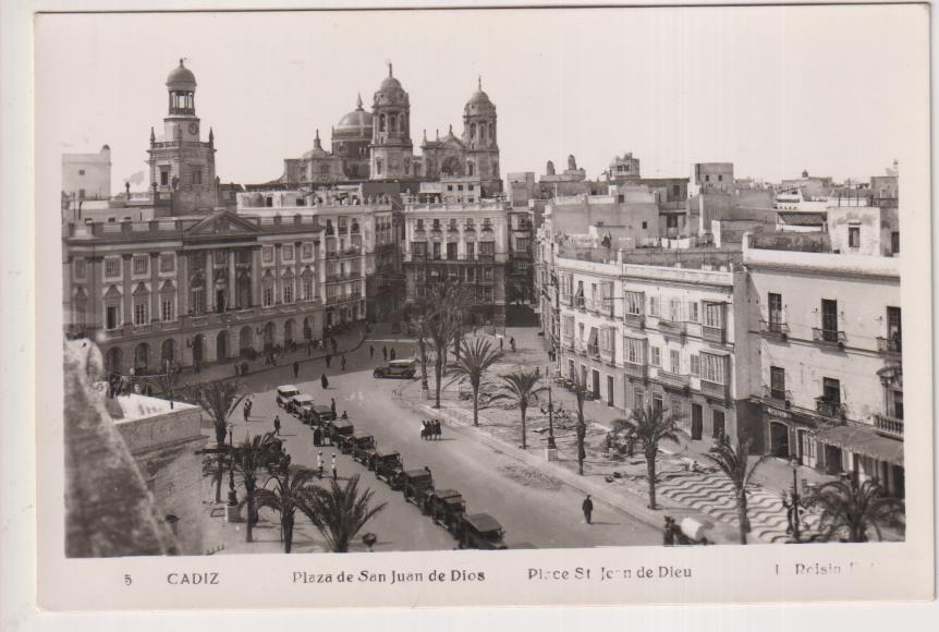 Cádiz.- Plaza de San Juan de dios. L. Roisín Foto. 5. Fechado en Octubre de 1953