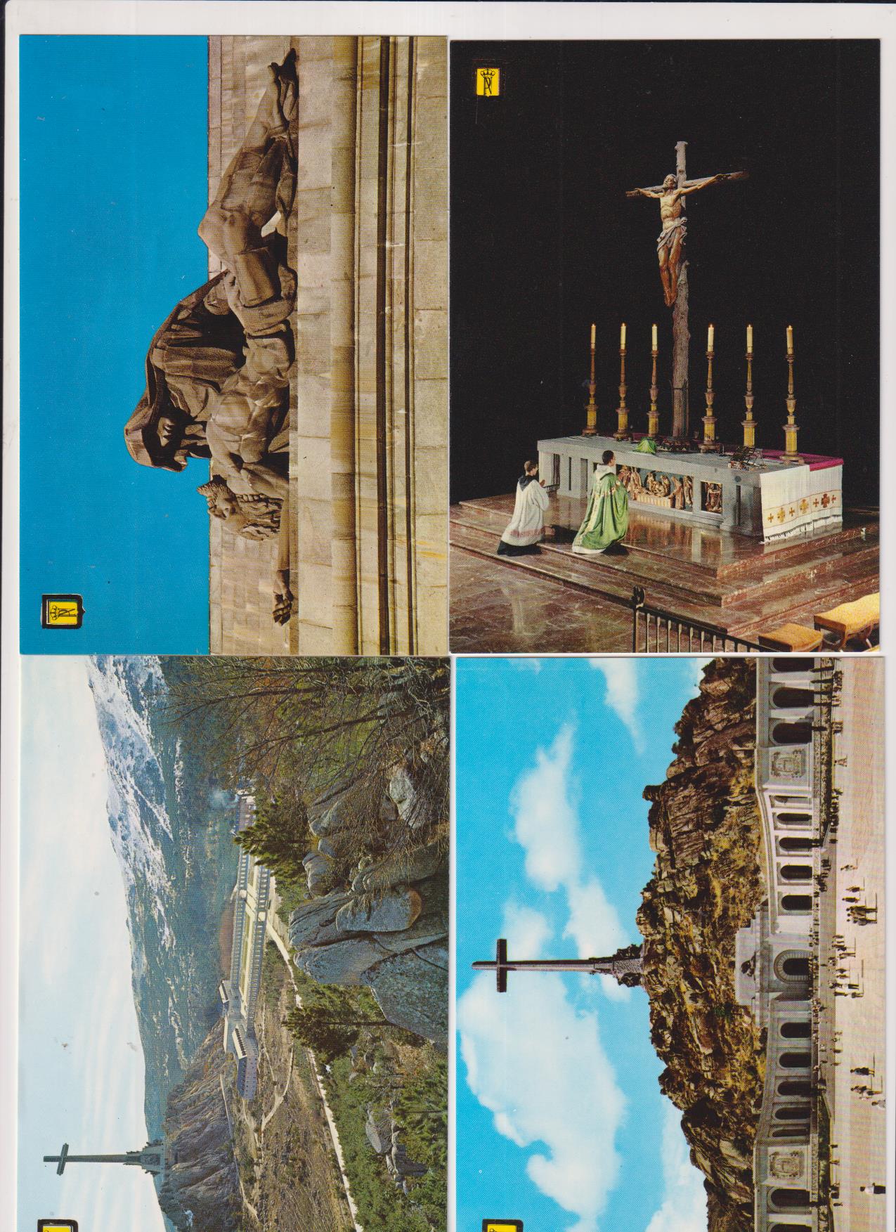 Santa Cruz del Valle de los Caidos. Lote de 4 Postales. Editorial Patrimonio Nacional