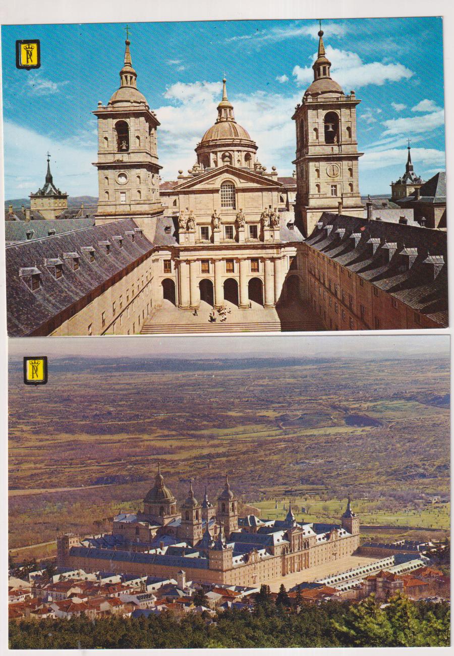 Monasterio de El Escorial. Lote de 2 Postales. Editorial Patrimonio nacional