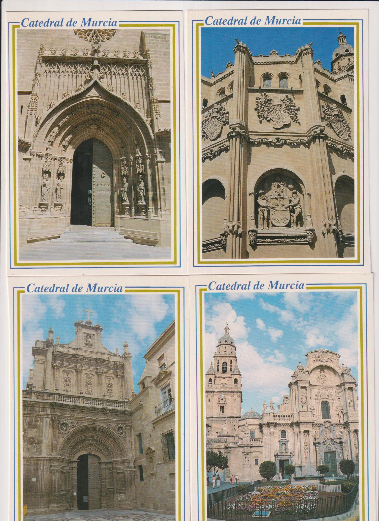 Catedral de Murcia.- Lote de 4 Postales