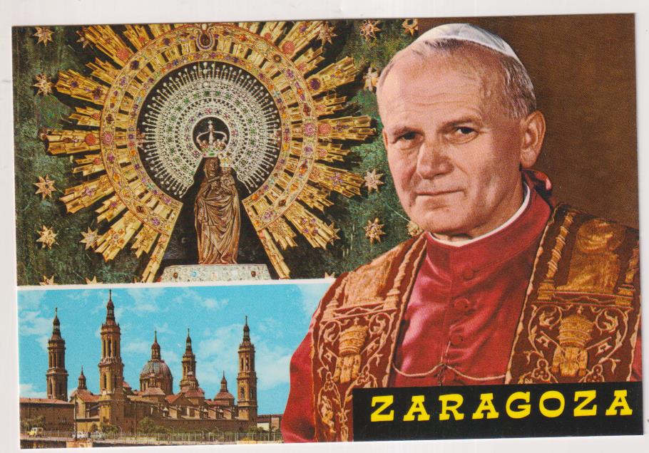 Zaragoza y el Papa. Escrita al dorso. Como felicitación de navidad
