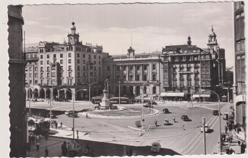 Zaragoza.- Plaza España. Editorial García Garrabella. Años 50