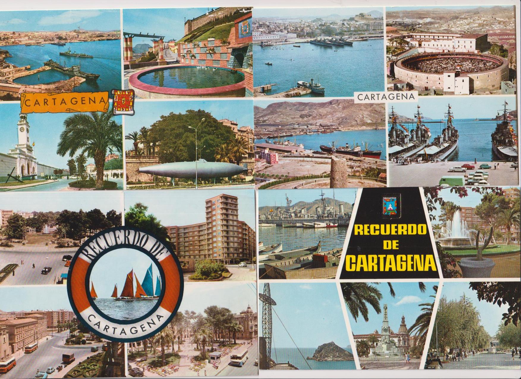 Cartagena. Lote de 4 Postales de Vistas