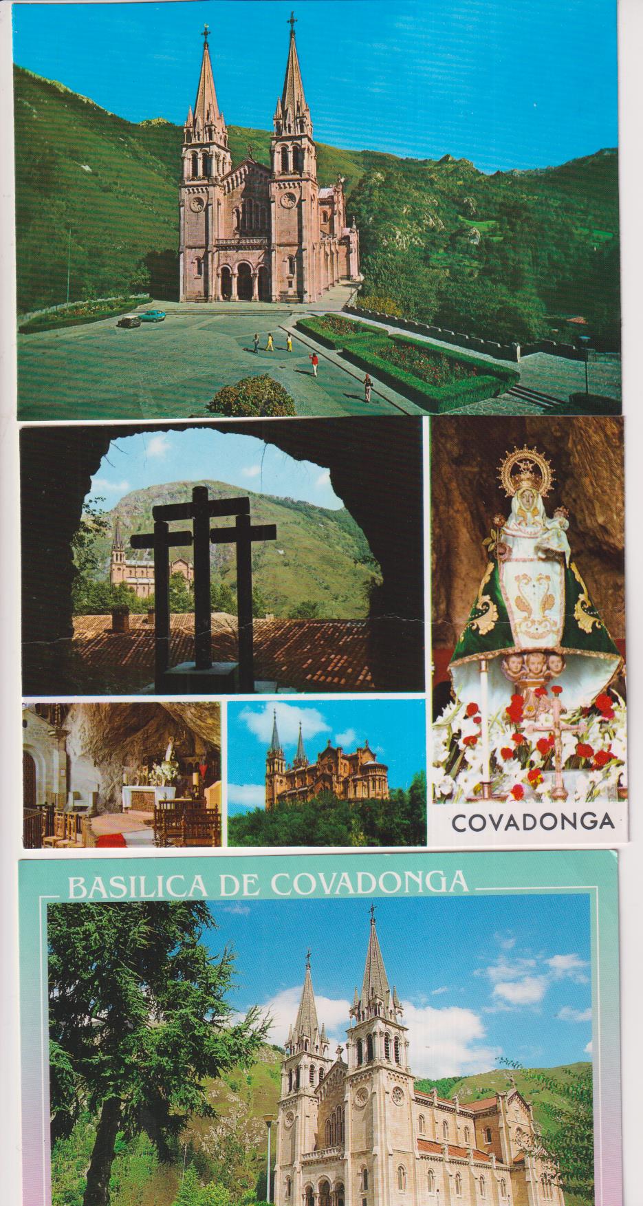 Covadonga.- Lote de 3 Postales