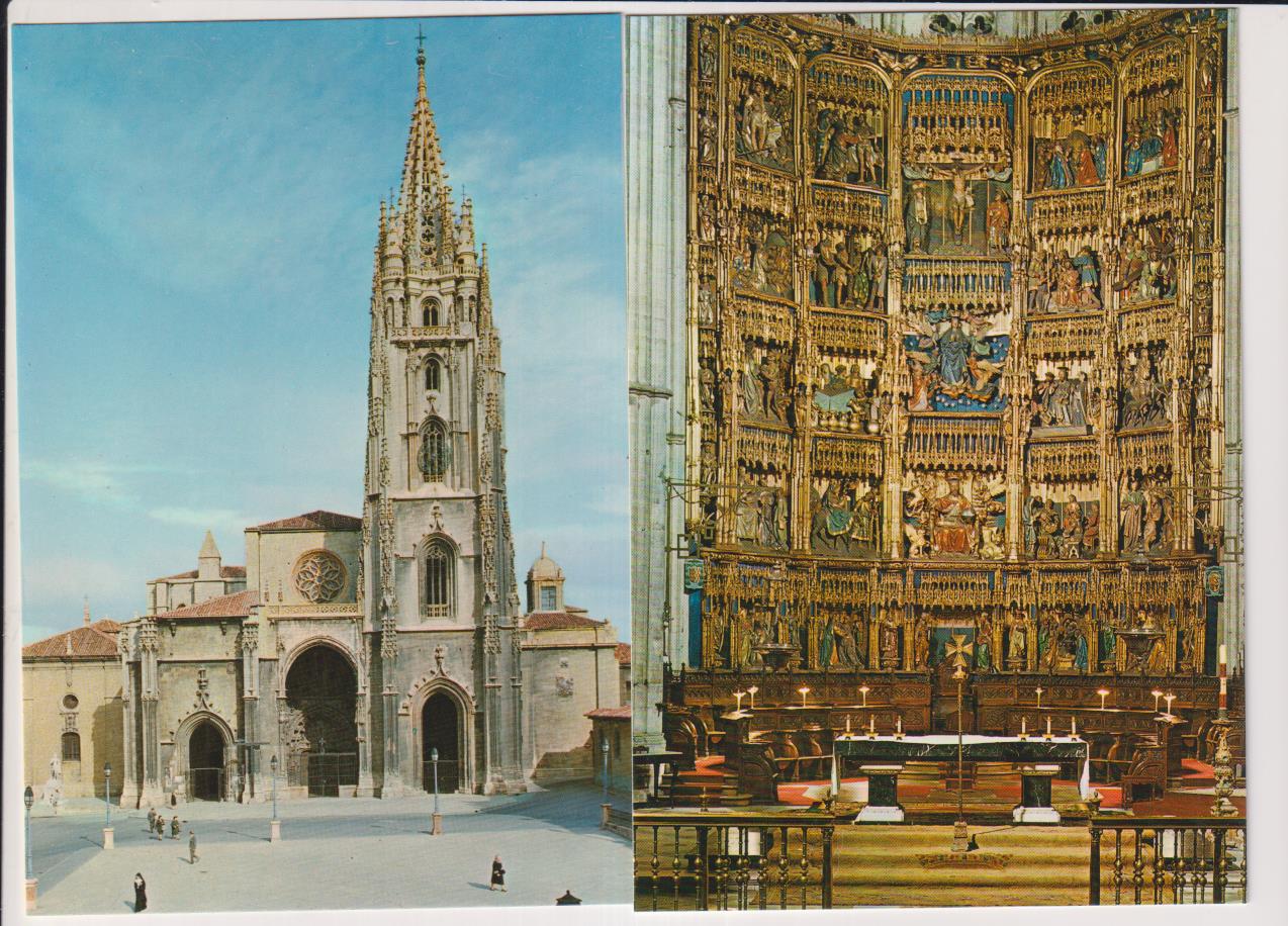Oviedo. - Lote de 2 Postales de la Catedral