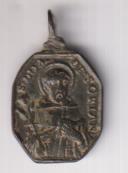 Santo Domingo de Soria. Medalla (AE 20 mms,) R/ Reina del Sagrado rosario. Siglo XVIII-XVIII