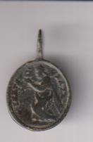 Jesús Nazareno. Medalla (AE 16 mms.) R/Mater Pietatis. Siglo XVII