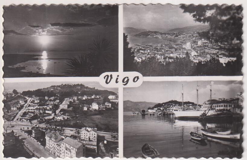 Vigo. Vistas. Puesta de Sol....Ediciones Lujo 501. Fechado en junio de 1958
