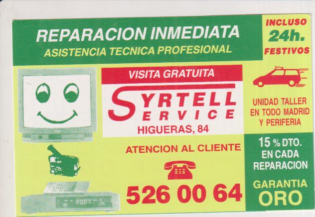 Calendario 1998. Syrtell service