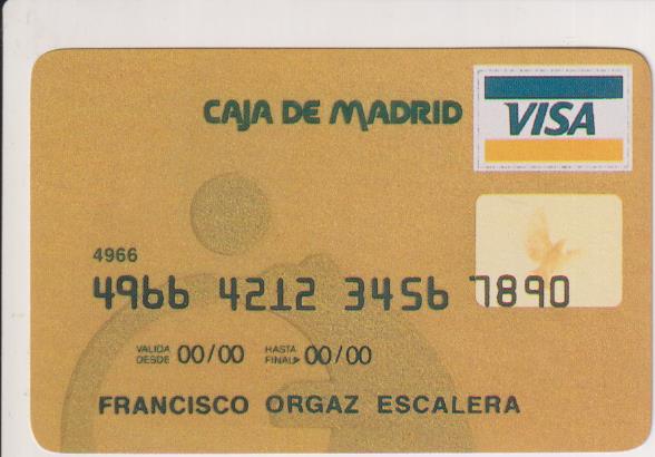 Calendario Fournier 1998. Caja de madrid. Visa