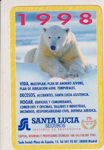 Calendario Fournier 1998. Santa Lucía
