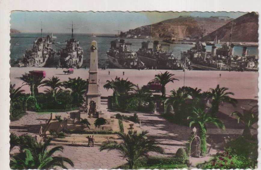 Cartagena.- Héroes de Cavite y la Escuadra en el Puerto. Ed. Foto Casau 51. fechado en 1953