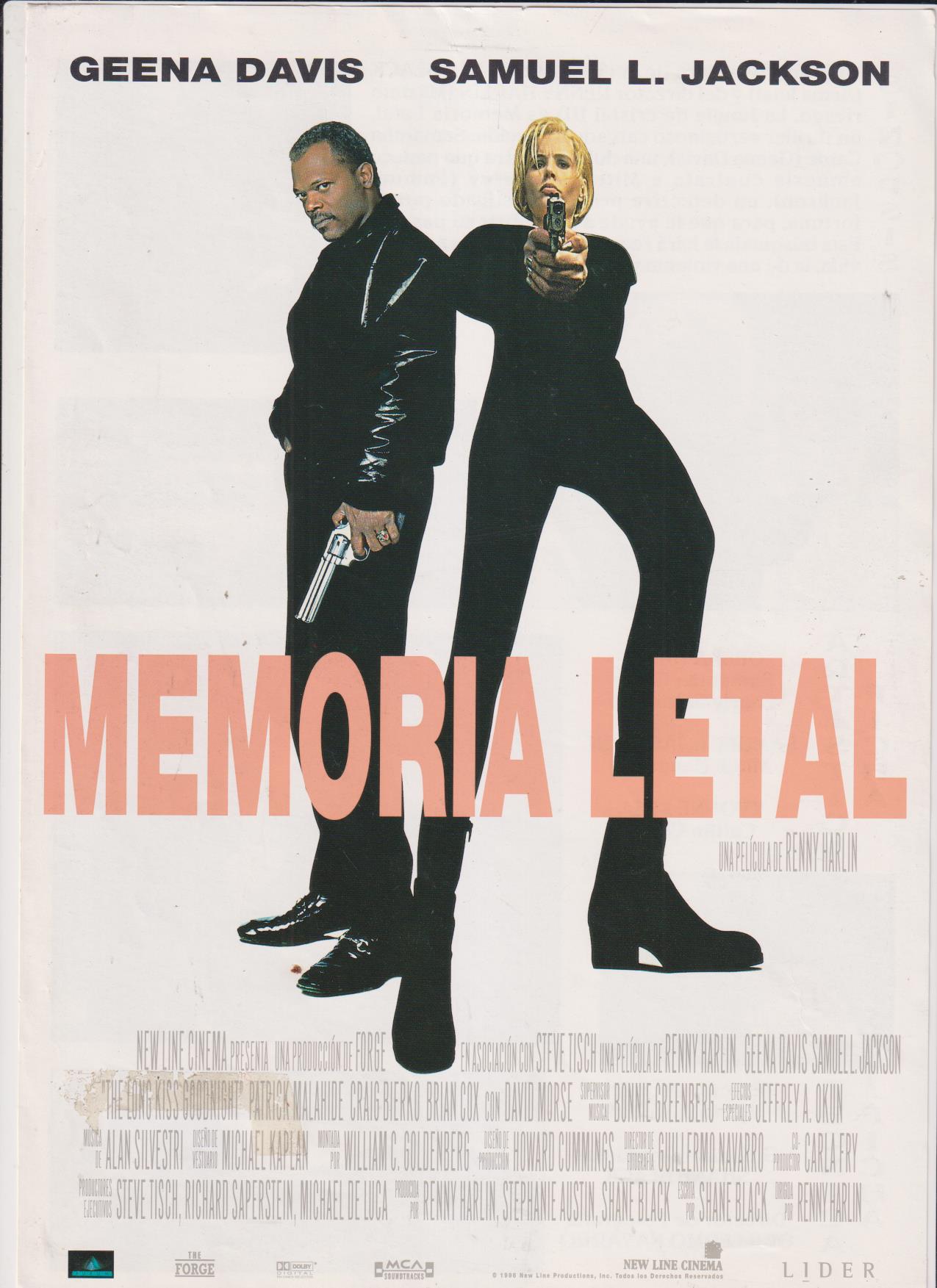 Memoria letal. Guía sencilla