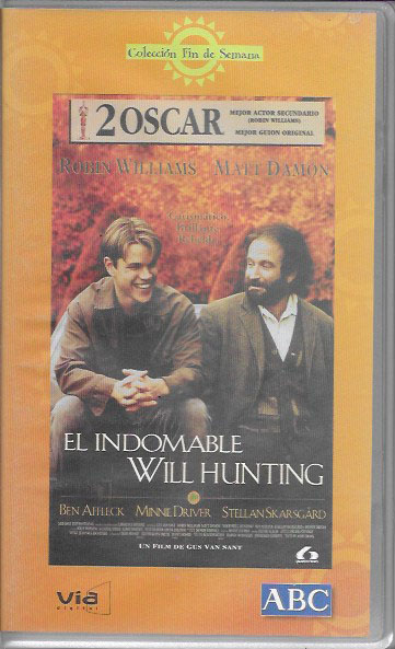 El indomable Will Hunting. Lauren Films, 2001. Robin Williams, Matt Damon. VHS (Colección fin de semana Nº15)