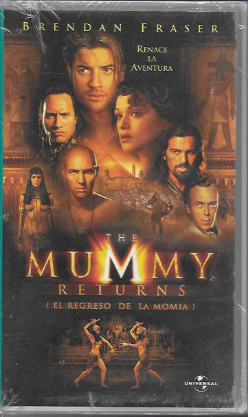 The Mummy Returns (El Regreso de la Momia). Universal, 2001. Brendan Fraser. VHS (Cine Familiar)