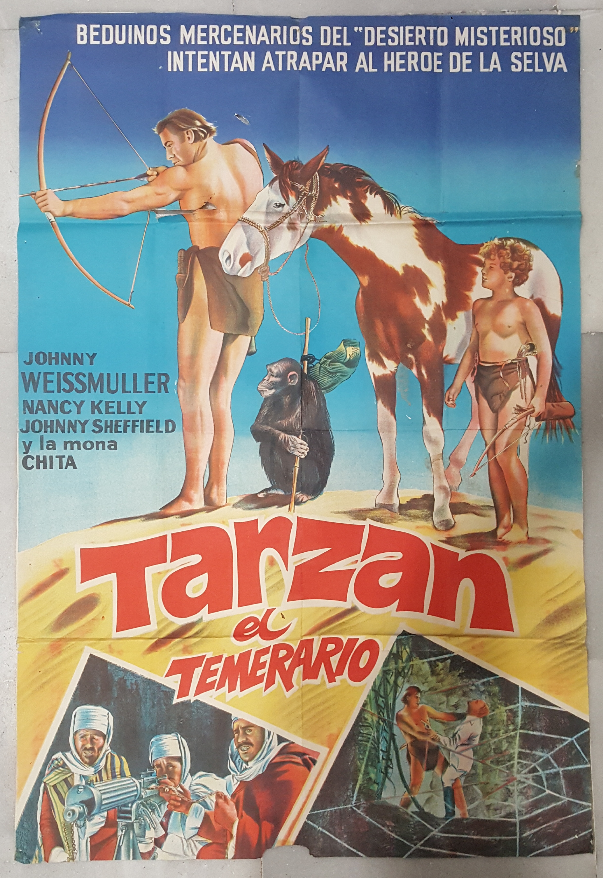 Tarzán El Temerario. Cartel (102x70) Argentino 1943