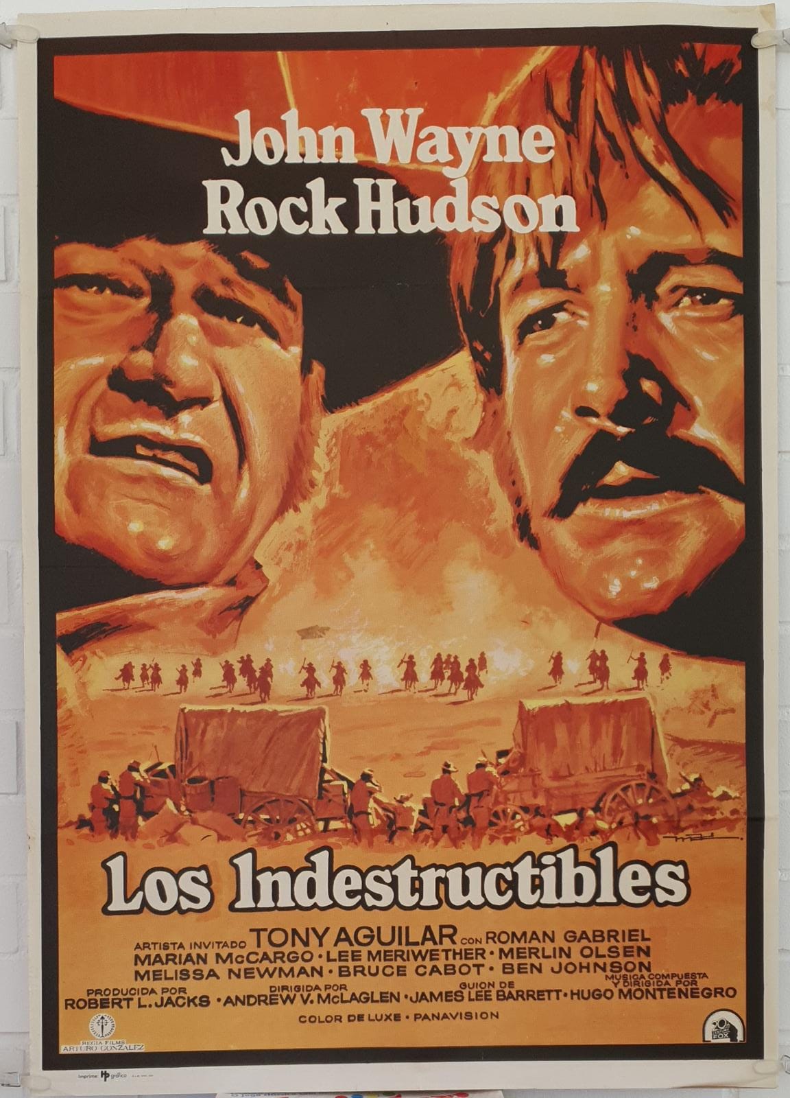 Los Indestructibles. Cartel (100x70) 1977