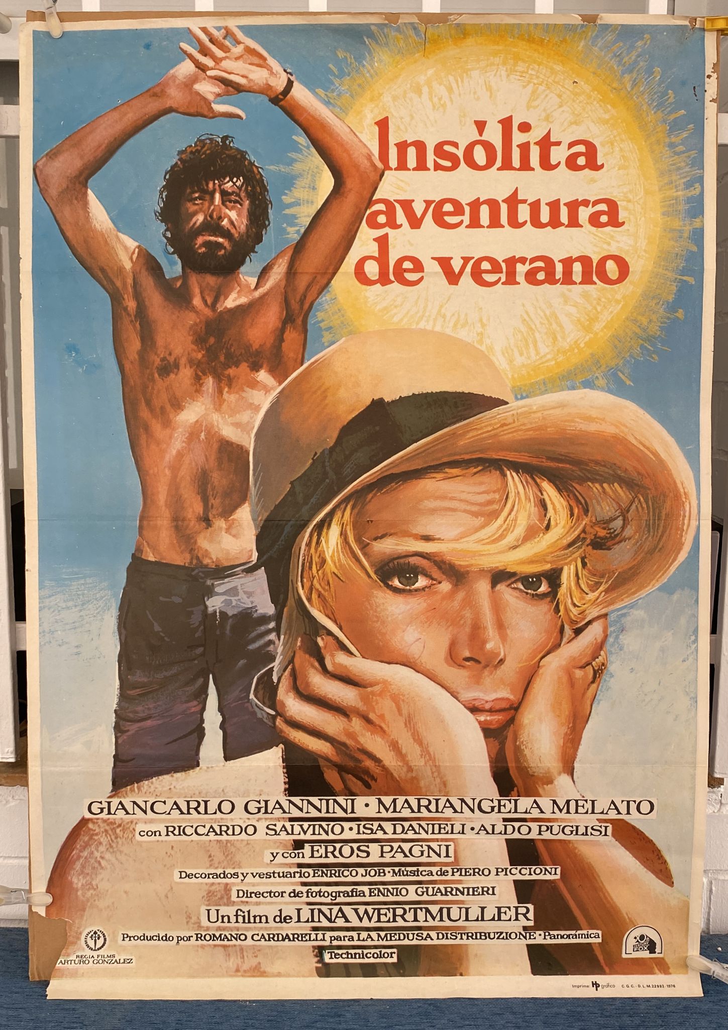 Insólita Aventura de Verano. Cartel (100x70) Año 1976