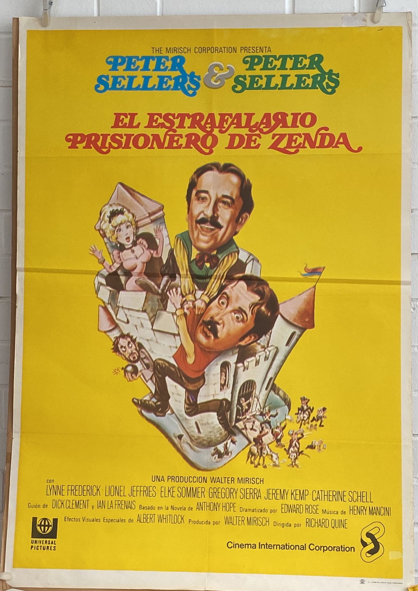 El Estrafalario prisionero de Zenda. Cartel (100x70) Año 1973