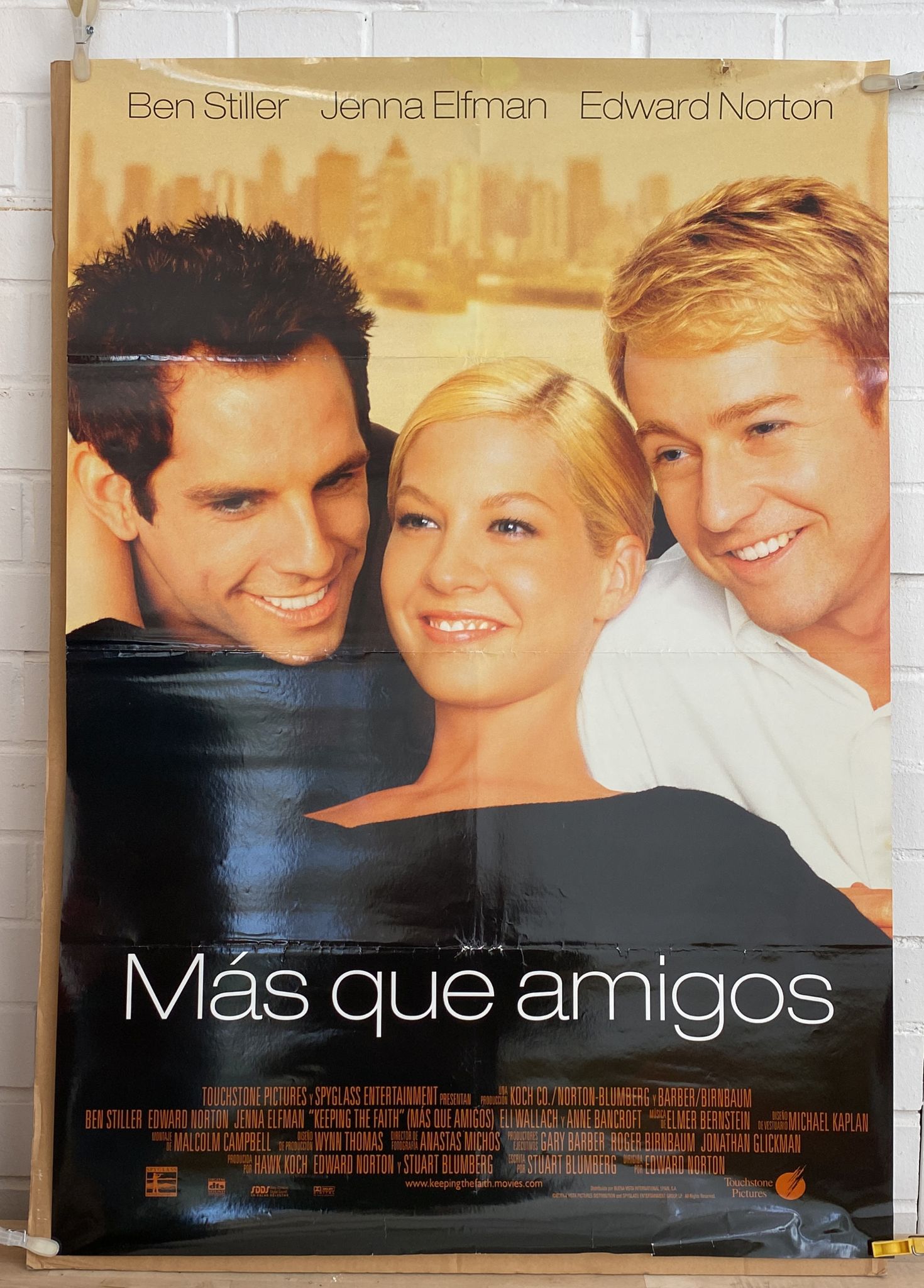 Más que amigos. Cartel (100x70) de Estreno