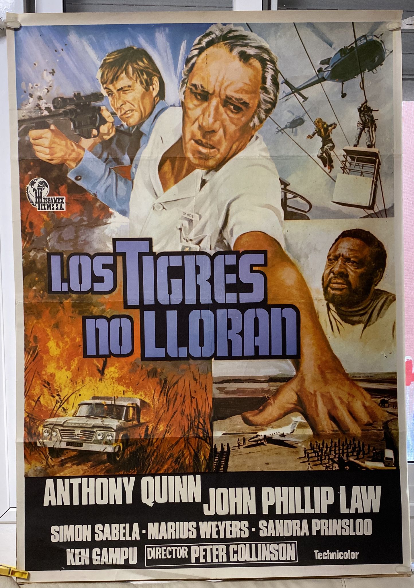 Los Tigres no lloran. Cartel (100x70) de Estreno