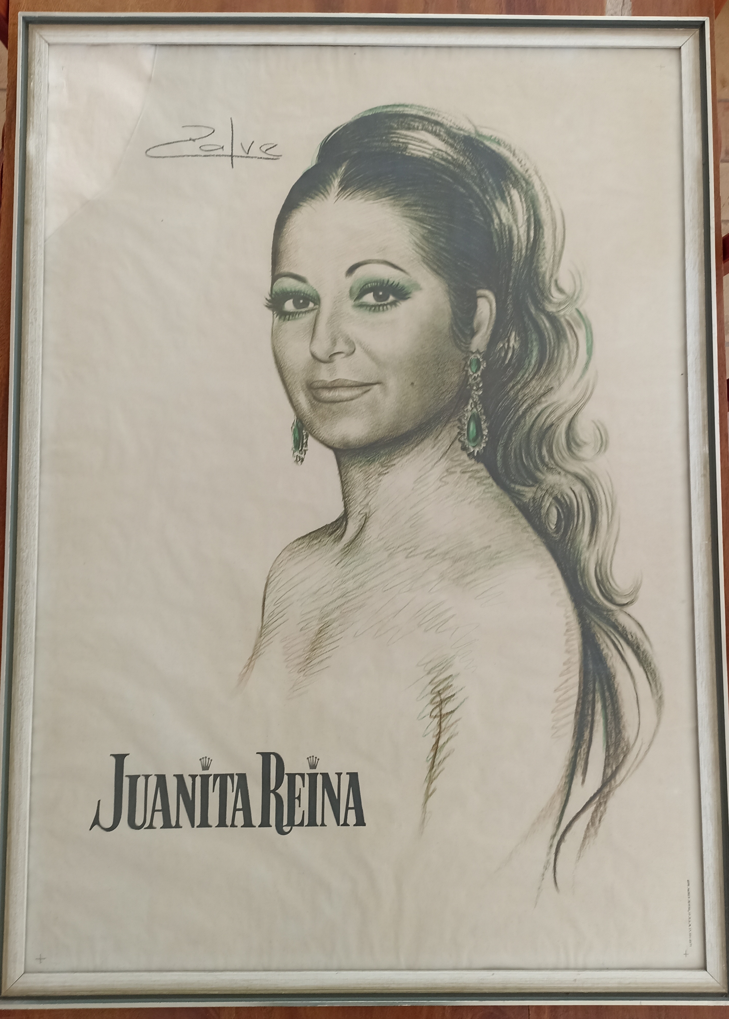 Juanita Reina. Cartel (124x90. Con Marco 130x96) Arte Madrid, 1973