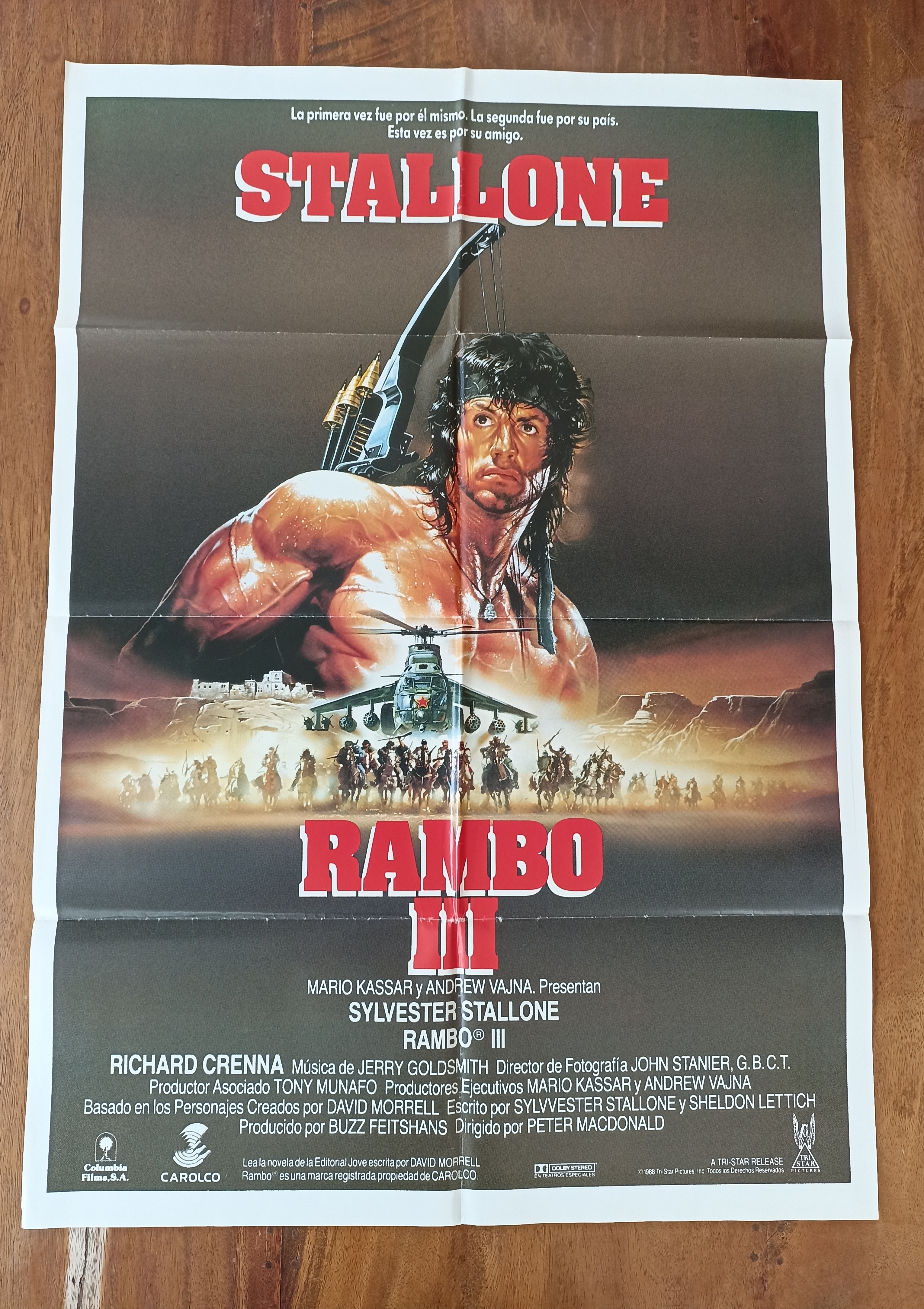 Rambo III. Cartel (100x70) de Estreno 1988
