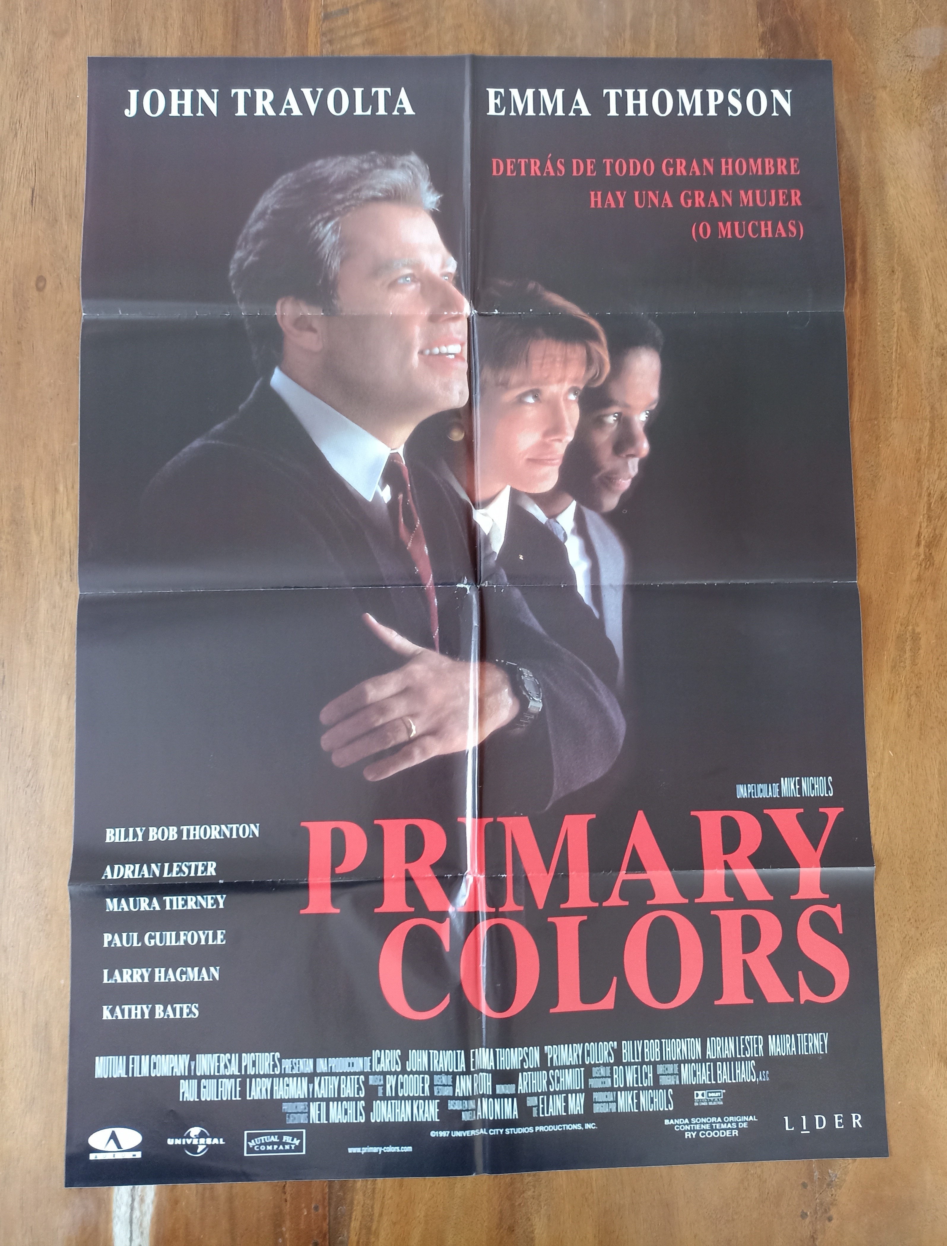 Primary Colors. Cartel (100x70) de Estreno 1997