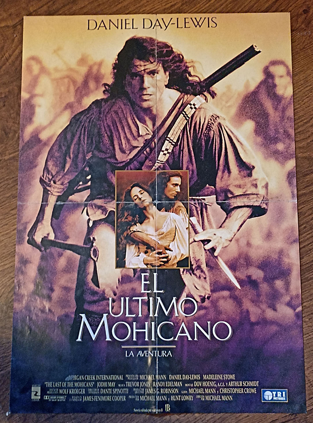 El Último Mohicano. Cartel (60x41 cm) Original