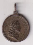 Busto de Jesús (Ies Christ) Medalla (AE 22 mms.) R/ Busto de la Virgen (Virg Mater Ie) Siglo XVIII
