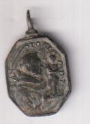 San Francisco Medalla (AE 20 mms.) R/ SAn Antonio de Padua. Siglo XVII-XVII