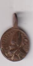 Santa Mónica. Medalla (AE 20 mms.) R/ San Agustín. siglo XVII. RARA