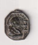 Santa Bárbara. Medalla (AE 18 mms.) R/ San José. Siglo XVII