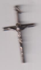 Jesús Crucificado. Cruz en plata (35x20 mms.) Siglo XIX-XX