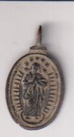 Inmaculada Medalla (AE 20 mms.) R/ Santa Eucaristía entre 2 Ángeles, Exer: ROMA. Siglo XVIII
