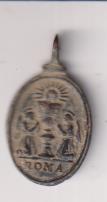 Inmaculada Medalla (AE 20 mms.) R/ Santa Eucaristía entre 2 Ángeles, Exer: ROMA. Siglo XVIII