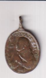 San Pascual Bailón. Medalla (AE 28 mms.) R/ Inmaculada. Siglo XVIII