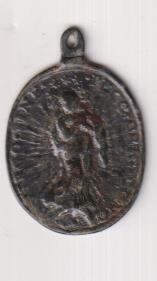 Inmaculada. Medalla. (AE 30 mms.) R/ Cáliz entre Ángeles. Siglo XVIII